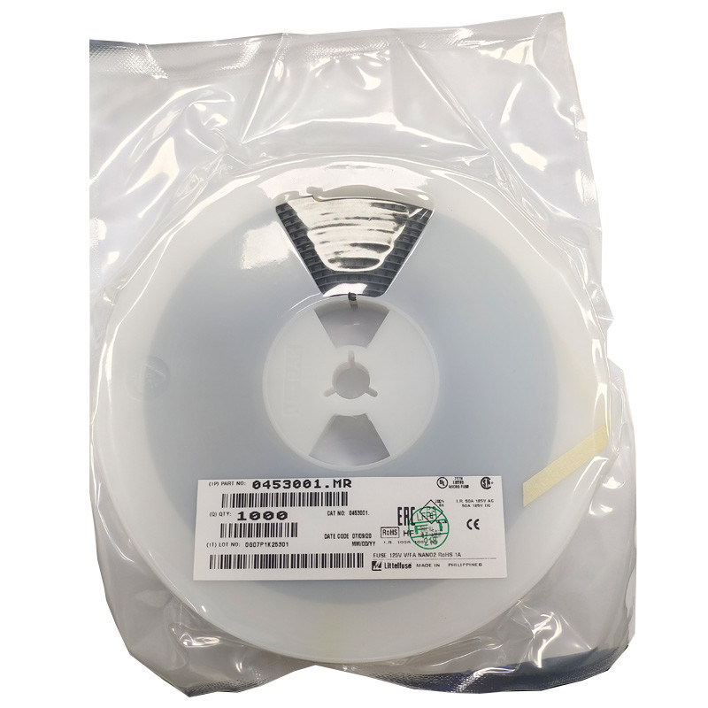 0453001.MR Littelfuse Surface Mount Fuses Silicon Controlled Rectifier 125VAC 1A .078ohms 453 NANO2